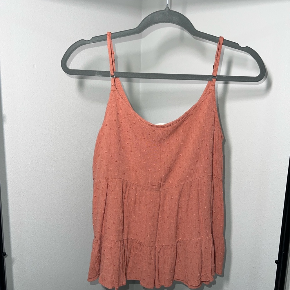 Elegant Peach Sleeveless Tank Top